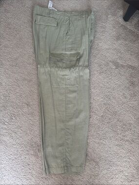 Zara Men's Cargo Pants in Olive Green